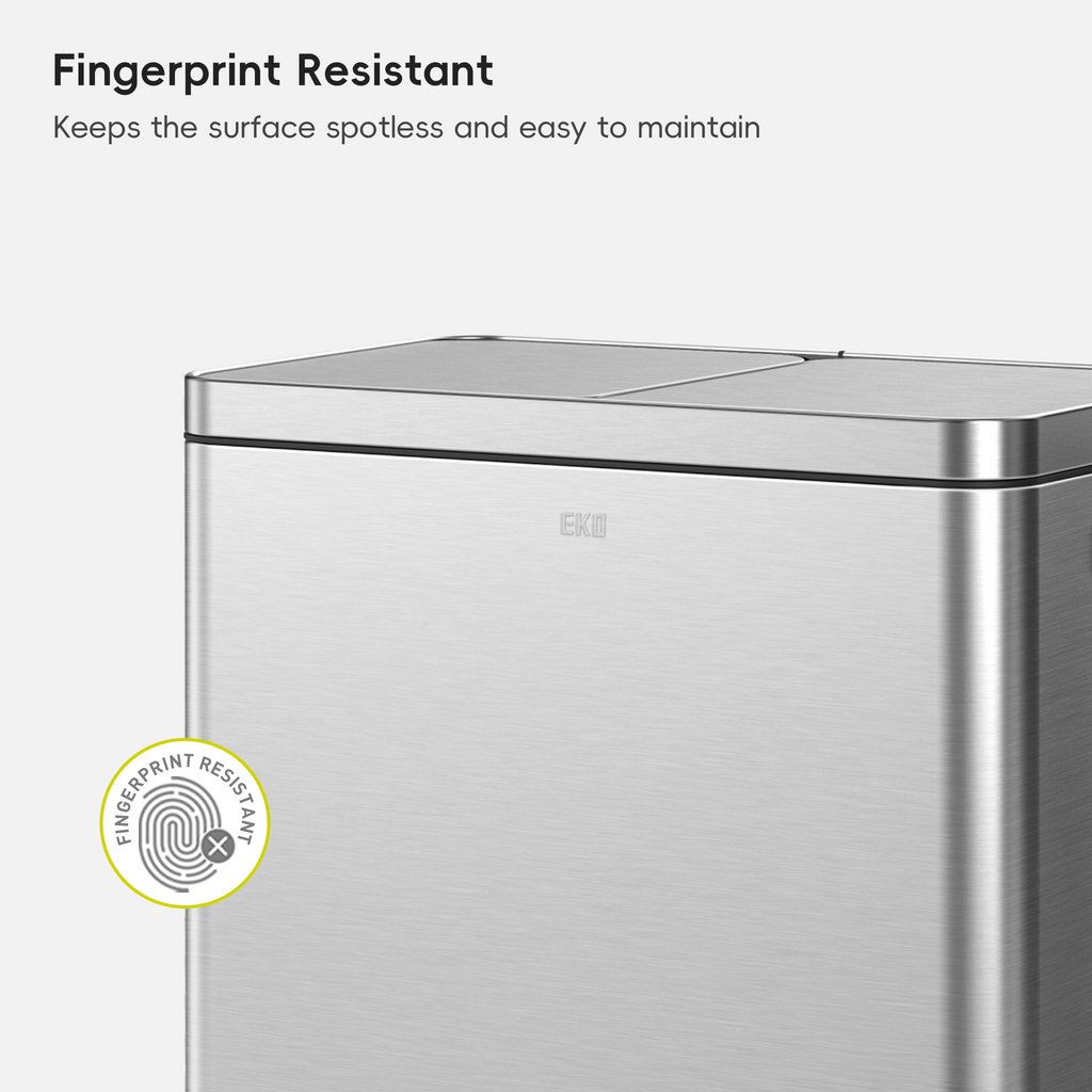 Edison Dual Compartment Kitchen Trash Can, 8+8 Gal