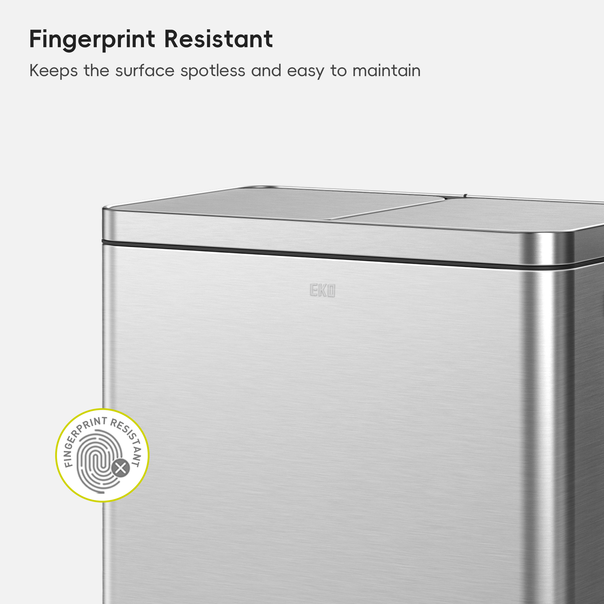 Edison 8+8 Gallons Kitchen Trash Can with Dual Removable Inner Liners