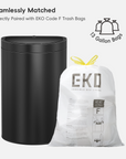 Mirage Semi-Round 47 Liter / 12.4 Gallon Motion Sensor Trash Can - Matte Black