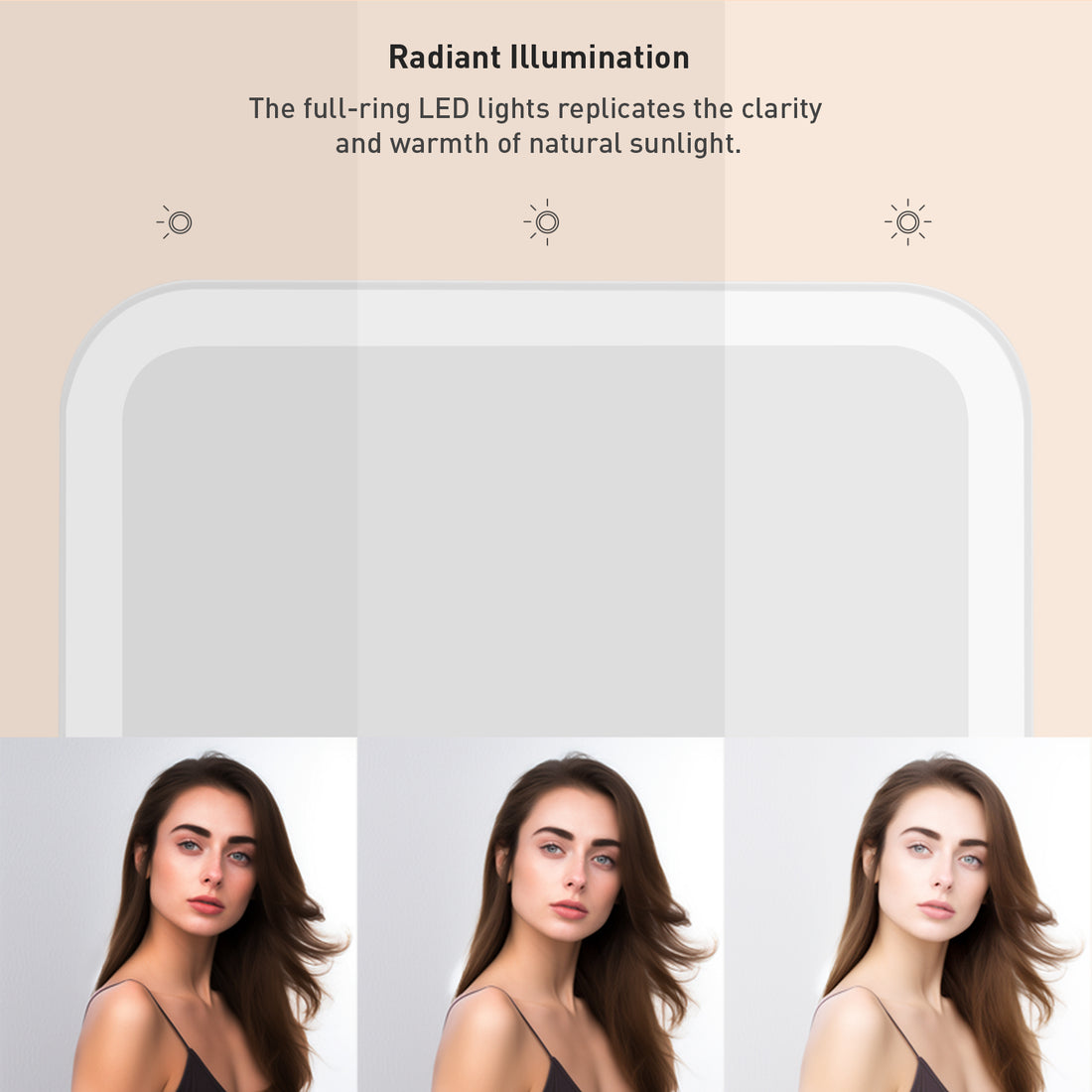 iMira Foldable 10.6" LED Mirror - White 1X