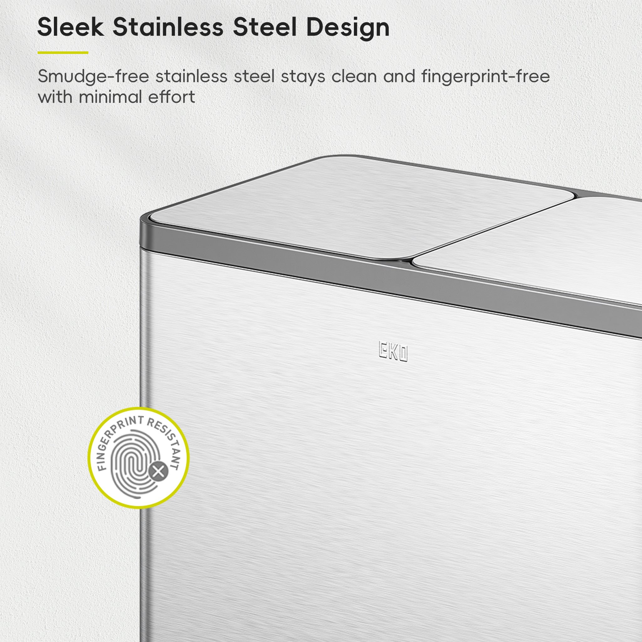 EcoCasa Plus Dual Recycling Trash Can - Thumbnail 3