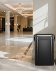 Urban Slim Open Top Can Commercial Grade - 60L / 16 Gal-Matte Black