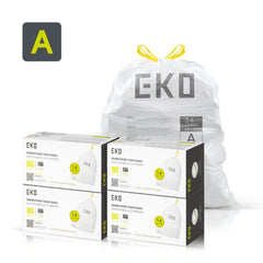 Code A - Easy-Dispense Roll Trash Bag, 6 L / 1.6 Gal