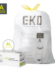 Code A - 1.6 Gallon Easy-Dispense Roll Trash Bag - 80 Count (3-6L)
