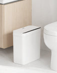 Brio 10L / 2.6 Gallon in White Compact Design Motion Sensor Trash Can