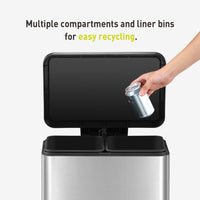 EcoRise Step Recycling Can - Dual Compartment 25L+25L
