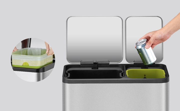 Eko 25l+25l Ecorise Recycle Dual Compartment Step : Target