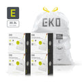 Code E Easy-Dispense Roll Trash Bags, 30.3 L / 8–9.5 Gal