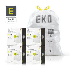 Code E Easy-Dispense Roll Trash Bags, 30.3 L / 8–9.5 Gal