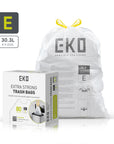 Code E - 8 Gallon Easy-Dispense Roll Trash Bag - 80 Count (30.3-36L)