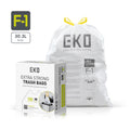 Code F-1  Slim Extra-Long Easy-Dispense Roll Trash Bags, 30.3 L / 8 Gal