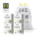 Code F-1  Slim Extra-Long Easy-Dispense Roll Trash Bags, 30.3 L / 8 Gal