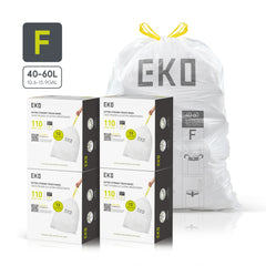 Code F Easy-Dispense Roll Trash Bags, 40-60 L / 10.6-15.9 Gal