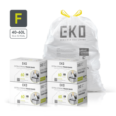 Code F Easy-Dispense Roll Trash Bags, 13 Gal