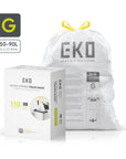 Code G - 21 Gallon  Easy-Dispense Roll Trash Bag - 110 Count (80L)