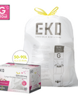 Code G -21 Gallon Easy-Dispense Roll Trash Bag - 60 Count-Fresh Floral Scent