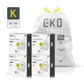 Code K Easy-Dispense Roll Trash Bags, 30-35 L / 7.9-9.3 Gal