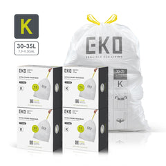 Code K Easy-Dispense Roll Trash Bags, 30-35 L / 7.9-9.3 Gal