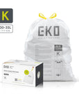 Code K -9.3 Gallon Easy-Dispense Roll Trash Bag - 60 Count