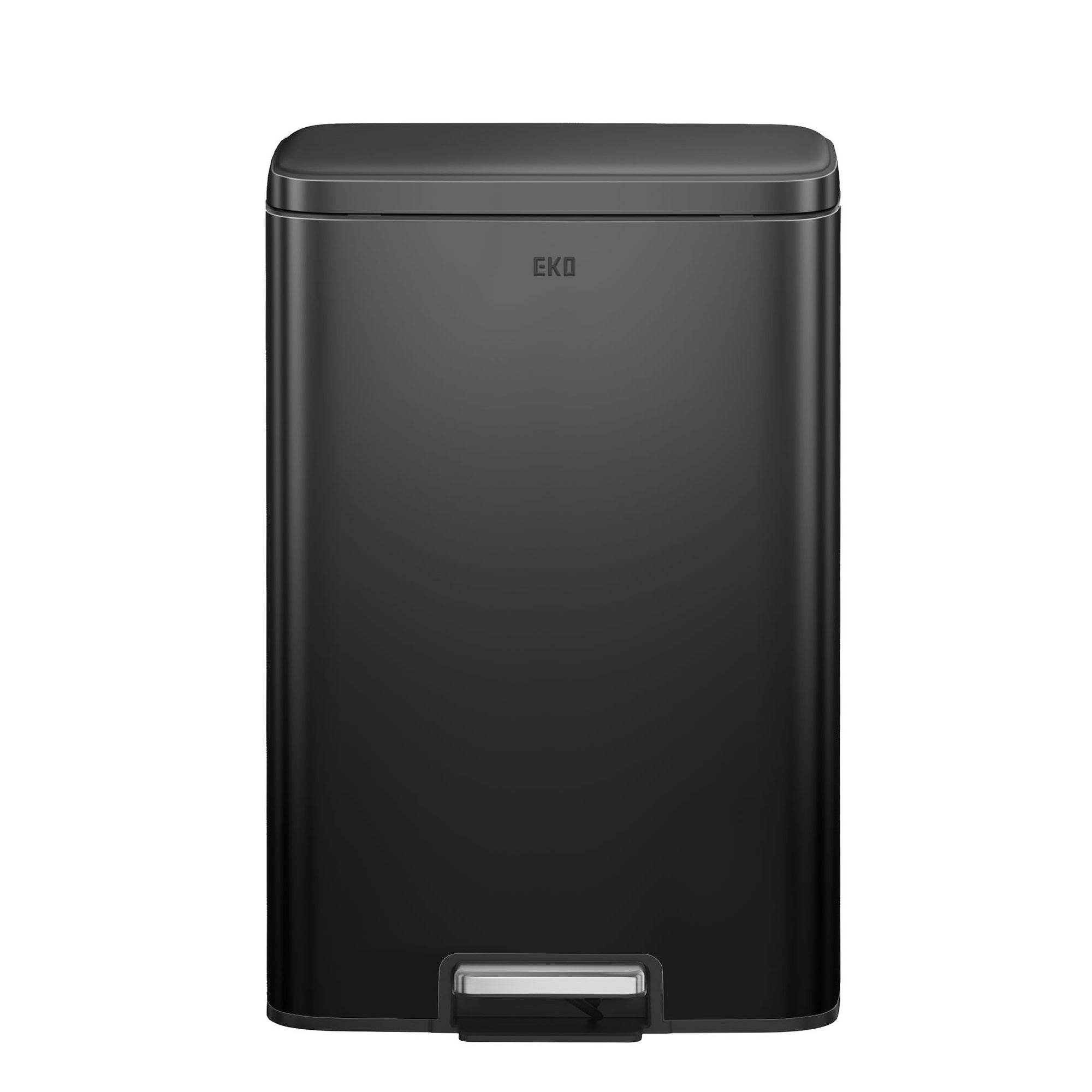 Maxwell Step On Foot Pedal Trash Can, 13.2 Gallon/50L Matte Black Steel