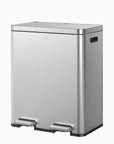 Edison 8+8 Gallons Kitchen Trash Can with Dual Removable Inner Liners