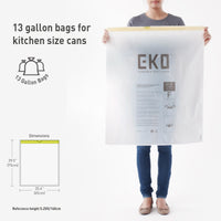 Extra-Strong Drawstring Kitchen Trash Bags – 13 Gallon (40L-60L) 60 pack