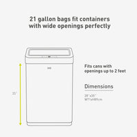 Extra-Strong Drawstring Kitchen Trash Bags – 21 Gallon (79.5L) 60 pack White