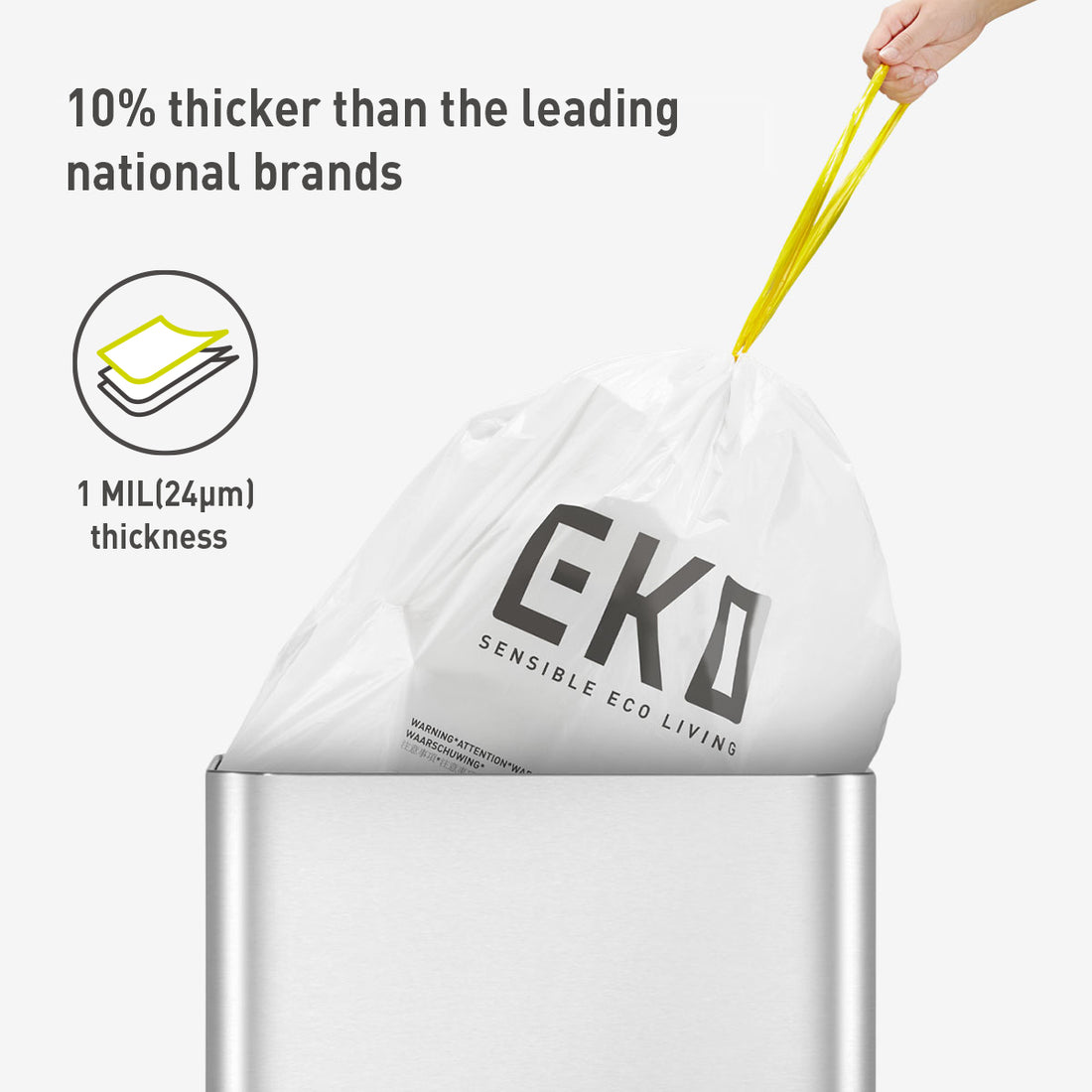 13 Gallon Certified 89% Recycled Trash Bags — The Refill Station