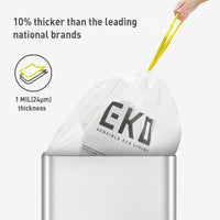 Extra-Strong Drawstring Kitchen Trash Bags – 13 Gallon (40L-60L) 60 pack